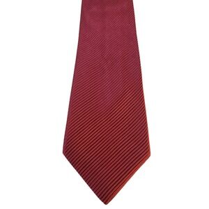 Nautical Mens Tie Necktie Designer Red with Textured Stripes‎ Businesscore Work